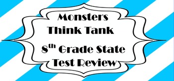 Preview of Monsters Think Tank 8th Grade State Test Review
