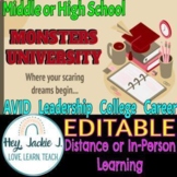 Monsters University Activity AVID College Career Middle Hi