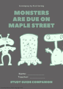 Preview of Monsters are Due on Maple Street Study Guide