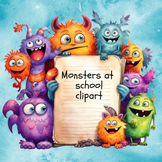 Monsters at School Clipart