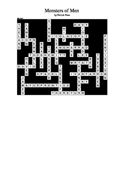 Monsters of Men by Patrick Ness Crossword Puzzle by M Walsh TpT