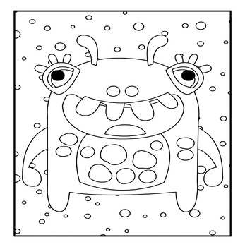 Monstrous Coloring: Monster Coloring Pages PRINTABLE by Mima Teacher