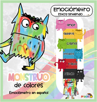Preview of Monstruo de colores. Emociómetro en español. Emociones para niños.
