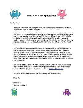Preview of Monstruosas Multiplicaciones