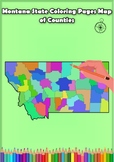 Montana State Coloring Pages Map of Counties Highlighting 