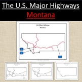 Montana, US State Major Highways Map Geography
