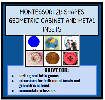 Preview of Montessori 2D Geometric Shape Lotto and Sort