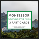 Montessori 3 Part Cards - Mountains of the World