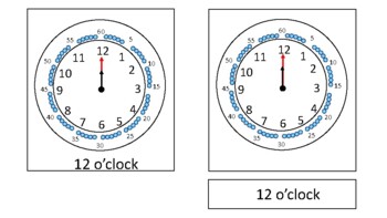 Preview of Montessori 3 part cards - Time - o'clock