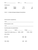 Montessori 4th Grade Math Assessment