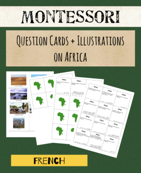 Preview of CULTURE Montessori Africa - Question Cards + Illustrations (FRENCH)