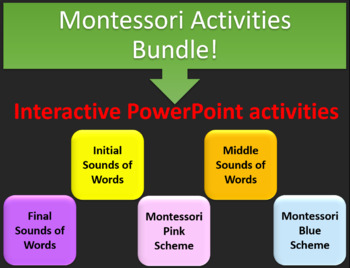 Preview of Montessori Activities Bundle - Interactive PowerPoint Activities