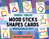 Montessori Activity For Kids Popsicles Shapes Cards Bilingual