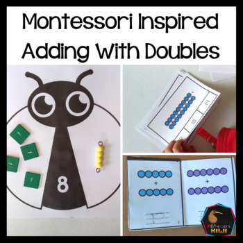 Preview of Montessori Adding doubles activities