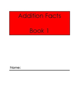 Preview of Montessori Addition Facts Book 1