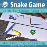 Montessori Math Addition Snake Game Cards (Bead Stair) for
