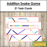 Montessori Addition Snake Game Task Cards (color borders)