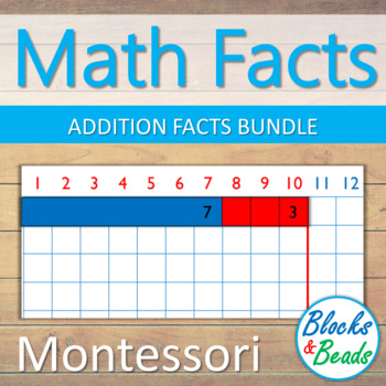Preview of Montessori: Addition Facts BUNDLE