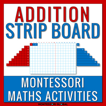 Preview of Montessori Addition Strip Board – printable, TPT Easel and Boom Cards