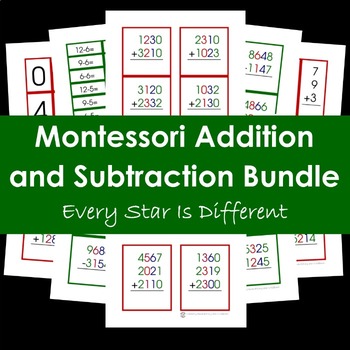 Preview of Montessori Addition and Subtraction Bundle