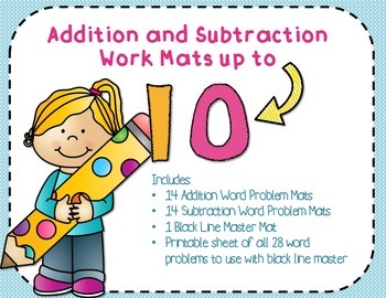 Preview of Montessori Addition and Subtraction Work mats