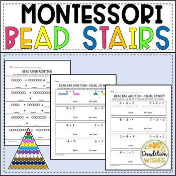 Preview of Montessori Addition with Bead Bar Stairs
