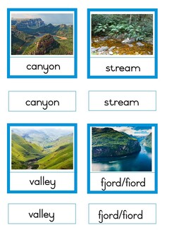 Preview of Montessori Advanced Land and Water forms set2