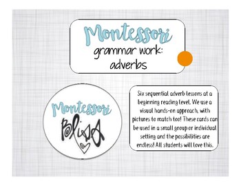 Preview of Montessori Adverbs Work