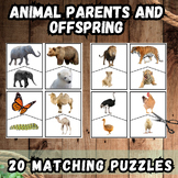 Montessori: Animal Parents and Offspring- Matching Puzzles