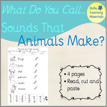 Montessori Animal Sounds Writing Extension by Bella Learning Materials