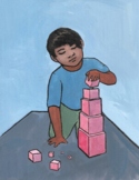 Montessori Art- The Pink Tower