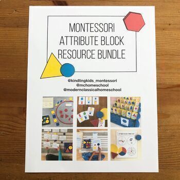 Preview of Montessori Attribute Block Bundle