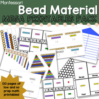 Preview of Montessori Bead Stair Mega Printables Pack