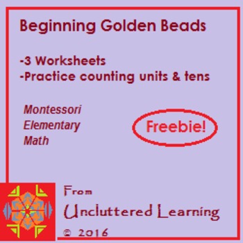 Preview of Freebie! Montessori Beginning Golden Beads