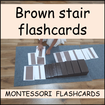 Preview of Montessori: Brown stair flashcards