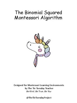 Preview of Montessori Binomial Squared Graphic Organizers