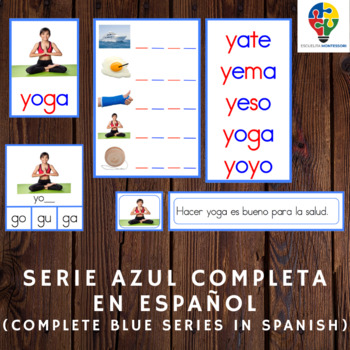 Preview of Montessori Serie Azul Completa en Español