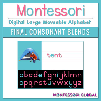 Preview of Montessori Blue Reading Series | Moveable Alphabet | Final Consonant Blends