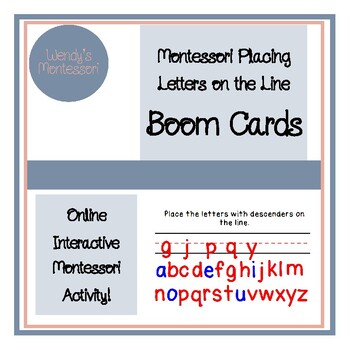 Preview of Montessori Placing Letters on the Line Boom Cards