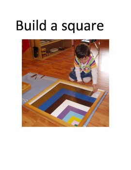 Preview of Montessori Build a square
