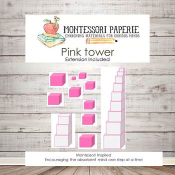 Preview of Montessori Busy Binder Pink Tower