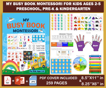 Preview of Montessori Busy Book For Kids Ages 2-5: Learning Busy Board for Boys And Girls.