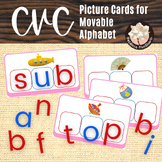 Montessori CVC Picture Cards Movable Alphabet Montessori P