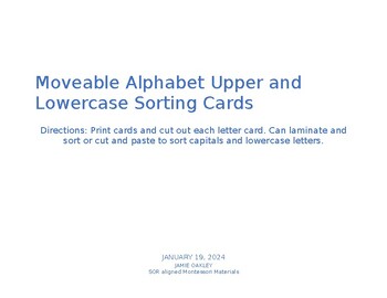 Preview of Montessori Capital and lowercase letter sort