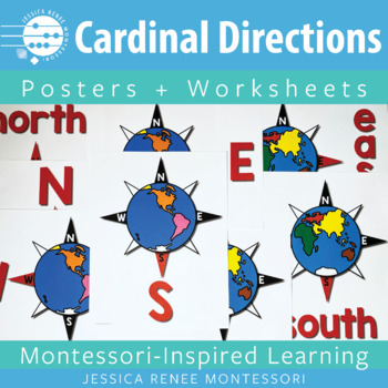 Preview of Geography Cardinal Directions Posters and Worksheets