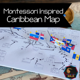 Montessori Caribbean Pin Map (Geography location of countr