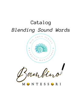 Preview of Montessori Catalog BLENDING SOUND WORDS