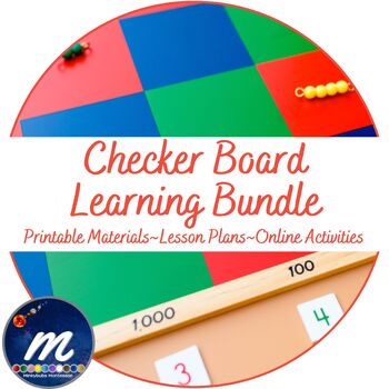 Preview of Montessori Checker Board Bundle