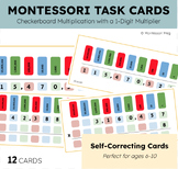 Montessori Checkerboard Task Cards: 1-digit Multiplier