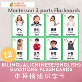 Montessori Chinese/English Emotions Flashcards (Simplified